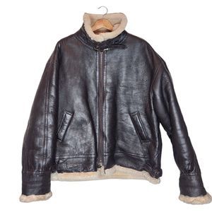 Vintage B-3 Genuine Leather and Sheepskin Shearling United States Air Force...